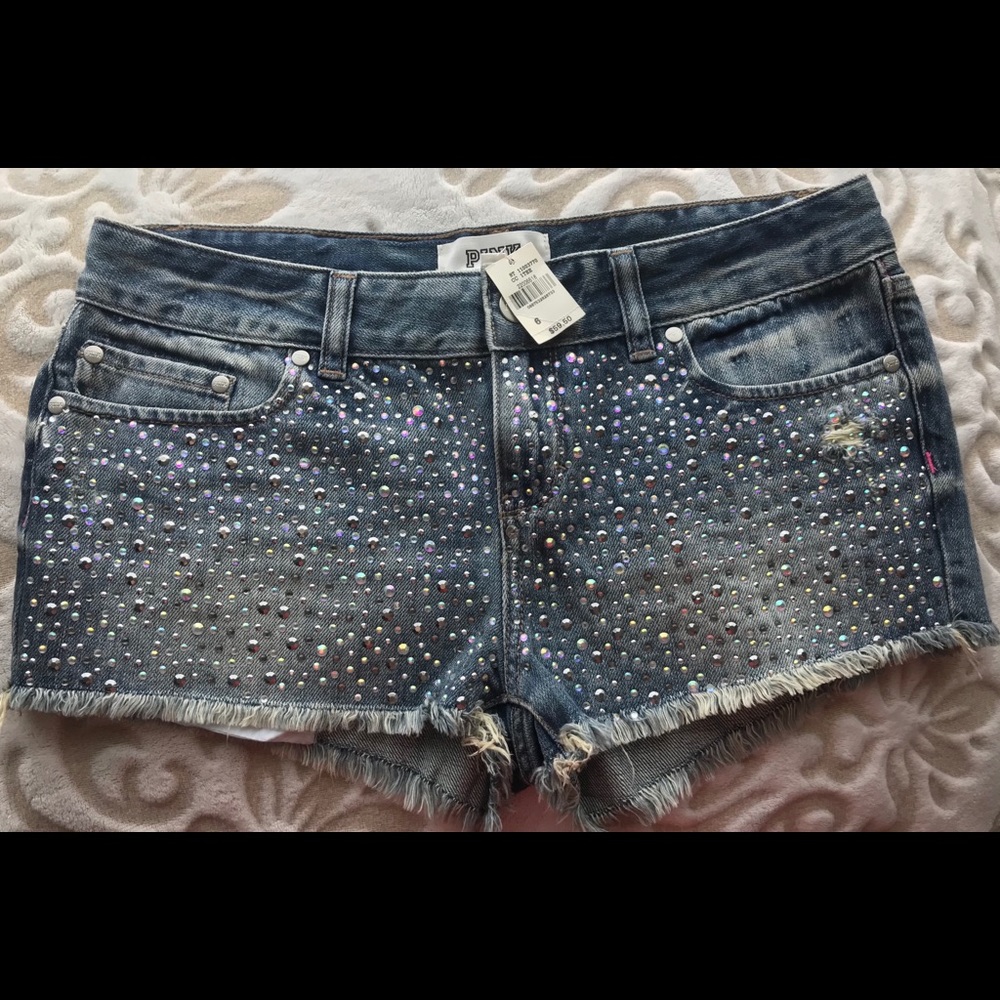 VS Pink Studded/Crystal Shorts